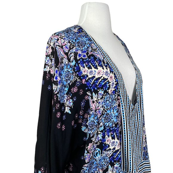 Free People Mix 'n' Match Patchwork Floral Blouse Size Medium - Picture 4 of 7